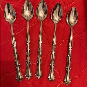 5 Northland Stainless Ice Tea Spoons Made in Japan